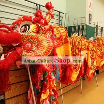 Traditional Chinese Happy Festival Celebration Dragon Dance Costume Complete Set