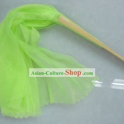 Chinese Traditional Light Green Silk Dance Fan
