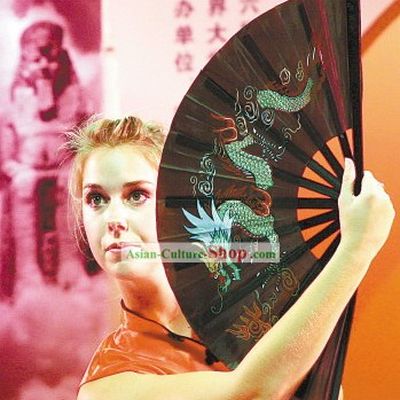 Chinese Traditional Martial Arts Black Fan