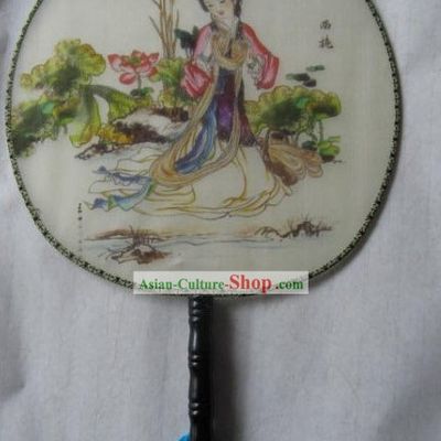 Chinese Silk Palace Fan - Ancient Four Beauties