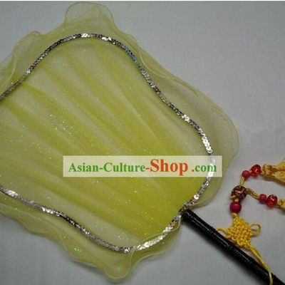 Ancient Yellow Chinese Palace Fan