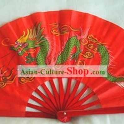Chinese Traditional Martial Arts Red Fan