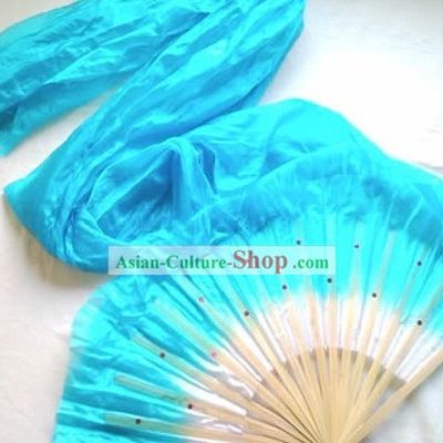 Plain Color Chinese Long Silk Fan