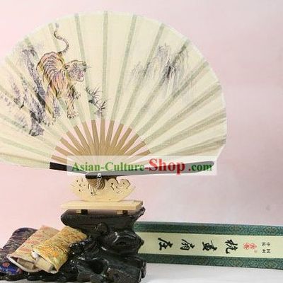 Japanese Girl Tiger Bell Fan