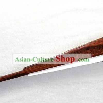 Rare Snake Lines Red Sandal Wood White Fan