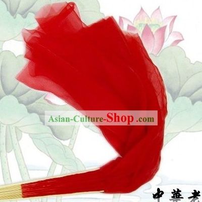 61 Inches Long Chinese Traditional Silk Mu Lan Kung Fu Dance Fan (red)