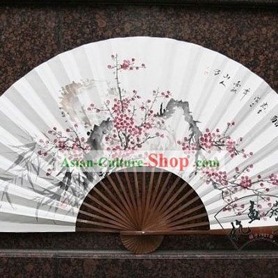 Chinese Hand Painted Large Handing Wall Fan