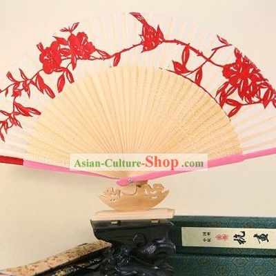 Tradiitional Papercut Silk Soft Fan
