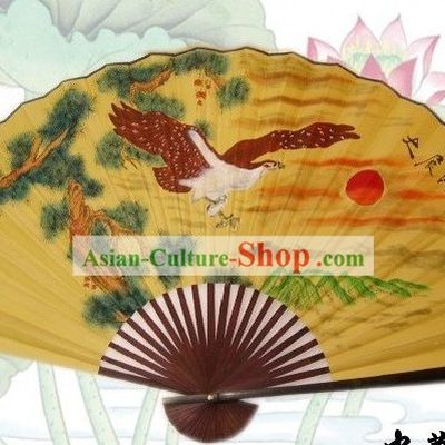 65 Inches Chinese Traditional Handmade Hanging Silk Decoration Fan - Da Peng Zhan Chi