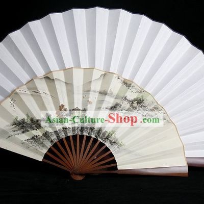 Handmade Large White Wall Fan