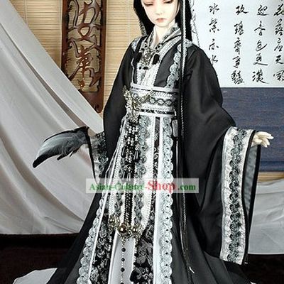 Chinese Ancient Prince Black Costume Complete Set