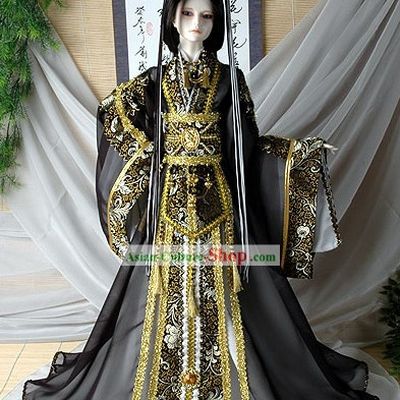 Ancient Emperor Costumes and Hair Decoration Complete Set