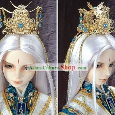 China Ancient Emperor Clothing and Hair Decoration Full Set