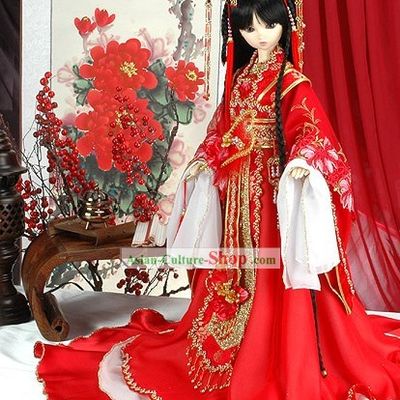 Ancient Chinese Traditional Wedding Costumes Complete Set for Bride