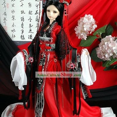 Supreme Chinese Empress Costumes and Hat Complete Set