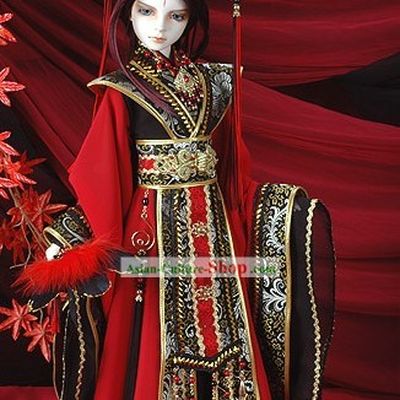 Chinese Ancient Prince Costume and Crown Complete Set
