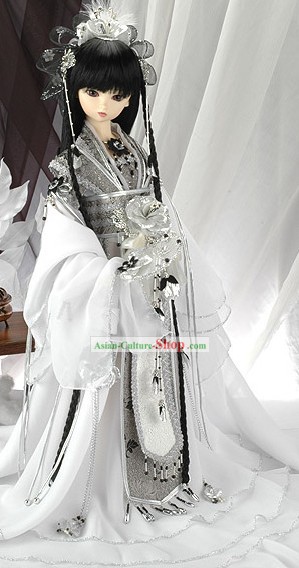 Chinese Ancient Palace Lady Costume and Hair Accessories Complete Set
