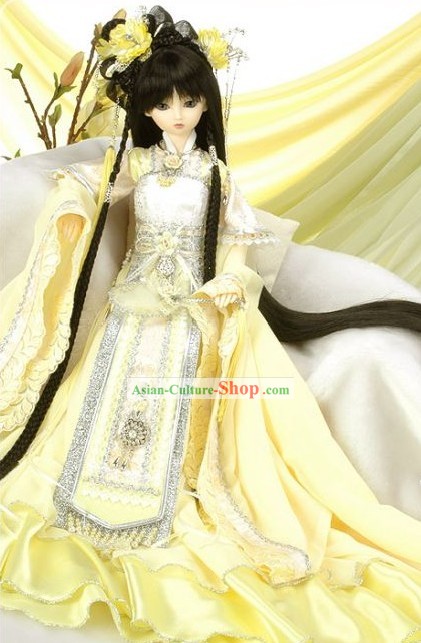 Chinese Ancient Imperial Costume and Head Piece Complete Set
