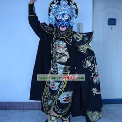 Chinese Mask Changing Costumes Helmet and Shoes Comoplete Set