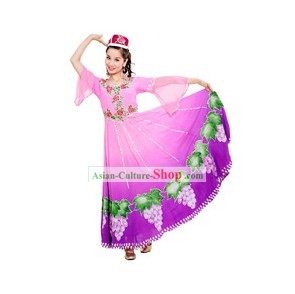 China Xinjiang Dance Costumes and Hat Complete Set
