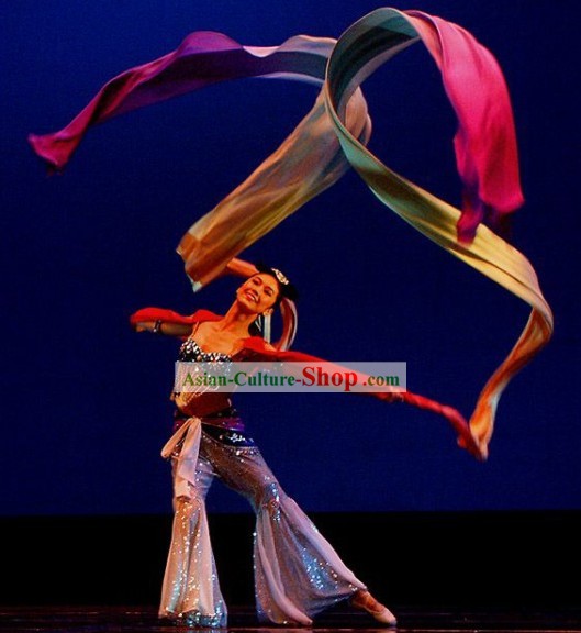 Ancient Long Silk Ribbon Tang Dance Costume
