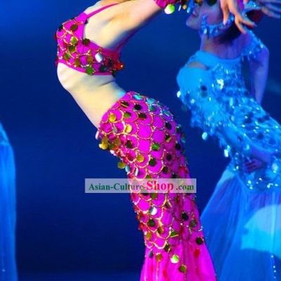 Made to Order Chinese Traditional Dai Minority Fish Dance Mermaid Costumes