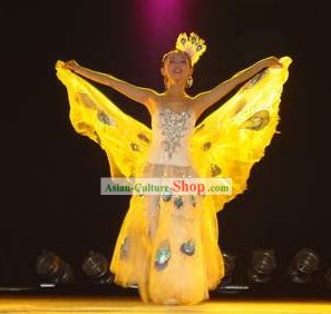 Supreme Chinese Peacock Dance Costumes Complete Set