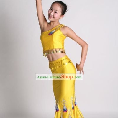 Traditional Thai Peacock Dance Costume Complete Set