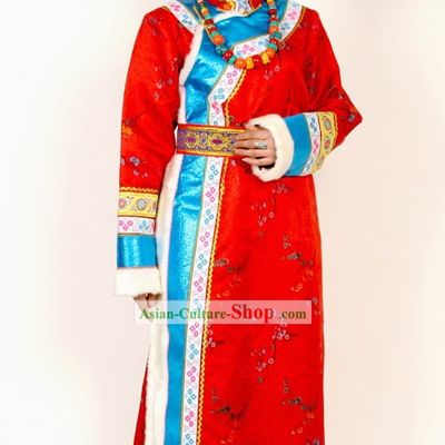 Tibetan Traditional Costumes and Hat Set