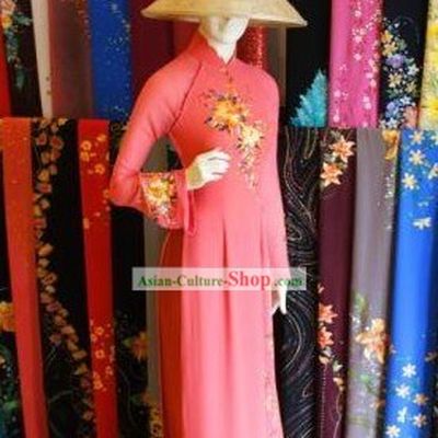 Thailand Minority Costume and Bamboo Hat Complete Set
