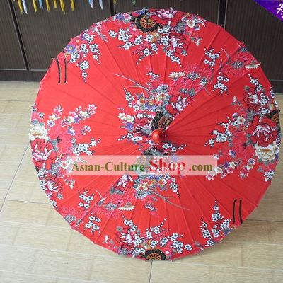 Chinese Hand Made Lucky Red Wedding Umbrella