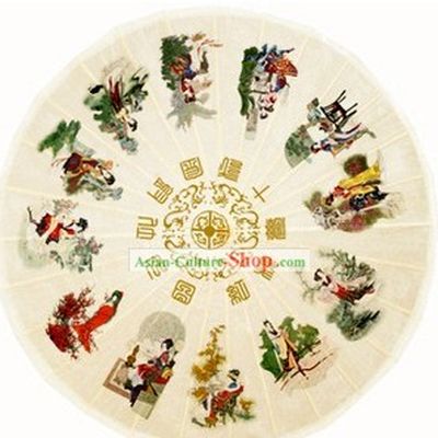 Chinese Hand Made Ancient Beauties Umbrella
