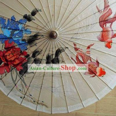 Chinese Hand Painted Paper Umbrella