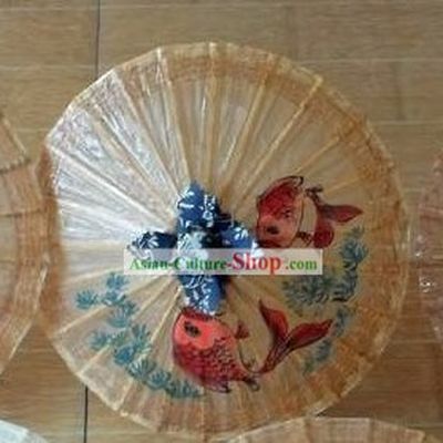 Silk Hand Made Fish Dance Umbrella