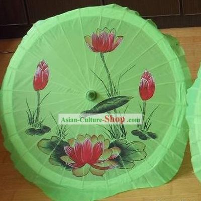 Chinese Handmade Long Silk Dance Umbrella