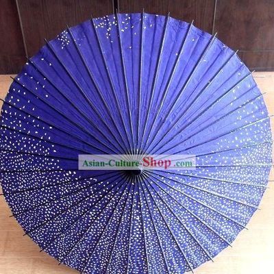 Japanese Style Hand Made Blue Snow Umbrella
