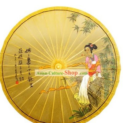 Chinese Hand Painted Ancient Beauty Painting Umbrella