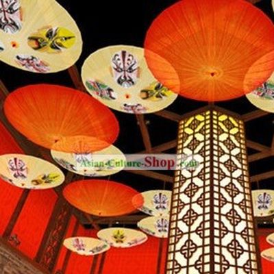40 Inch Large Chinese Beijing Opera Mask Decoration Ceiling Fan
