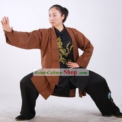 Professional Kung Fu Tai Chi Master Cotton Mandarin Blouse