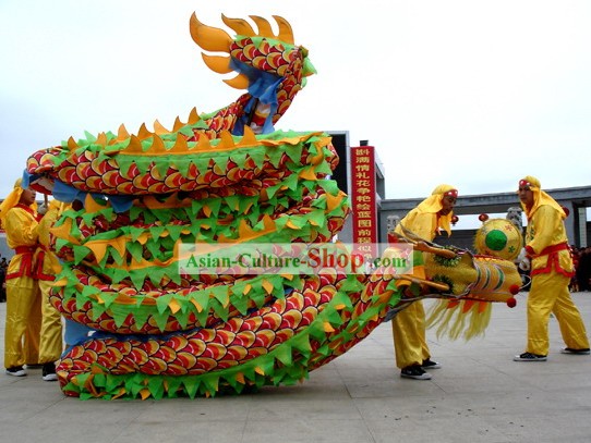 520 Inches Length Competition and Parade Dragon Dance Costume Complete Set