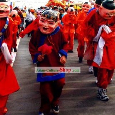 Traditional Happy Grandmother Mask and Costumes Set