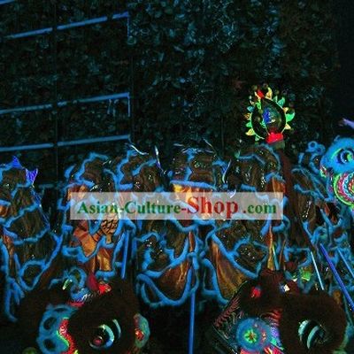 Supreme Luminous Large Wool Lion Dance Costumes Complete Set