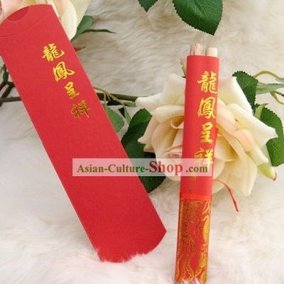 Traditoinal Decree Style Chinese Wedding Invitation Card 20 Pieces Set