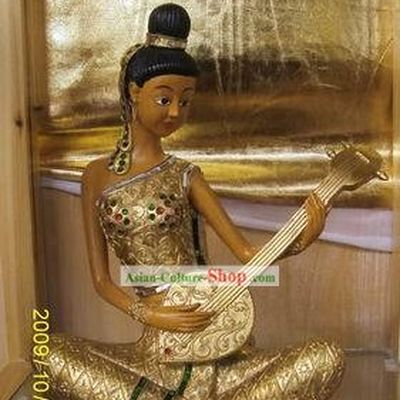 Traditional Asia Thai Musician Statue