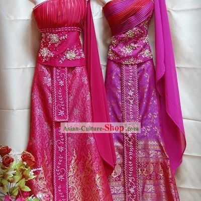 Traditional Thai Wedding Dress Complete Set