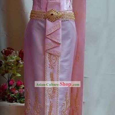 Traditional Asia Thai Court Dress Complete Set