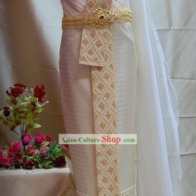 Traditional Asia Thai Court Dress Complete Set