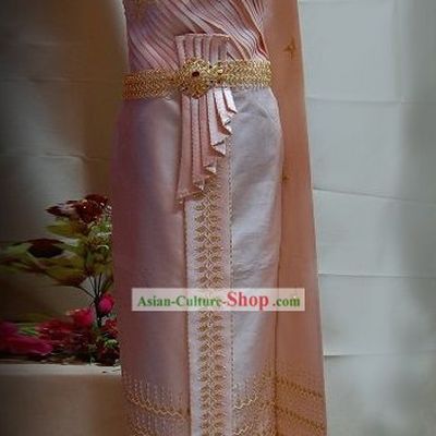 Traditional Asia Thai Court Dress Complete Set