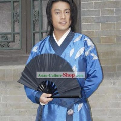 Chinese Traditional Black Bamboo Silk Dance Fan
