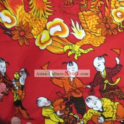 Hundreds of Children Chinese Cotton Fabric